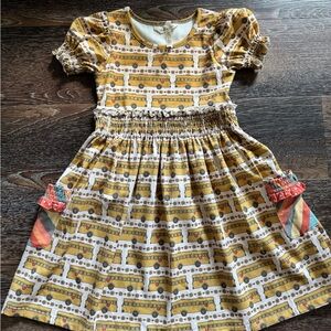 Matilda Jane Yellow School Bus Print Lap Dress